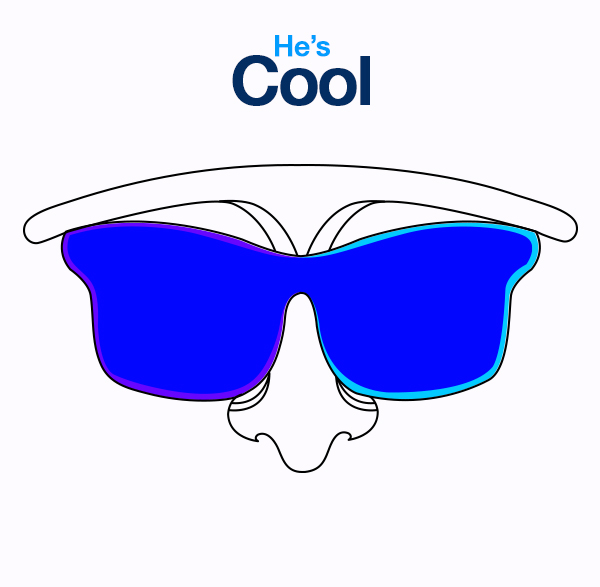 runny nose nose cool winter blue shade Shades goggles snotty