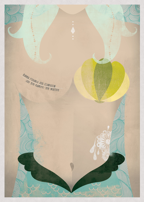 mermaid breast cancer poster