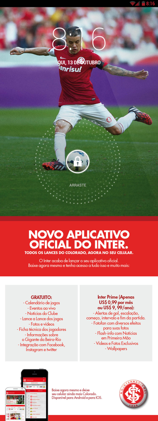 soccer S.C. Internacional futebol gaúcho anúncio inter campanha inter zero hora