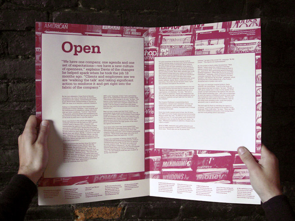 self-promotion publication design JWT J Walter Thompson re-brand disposable periodical