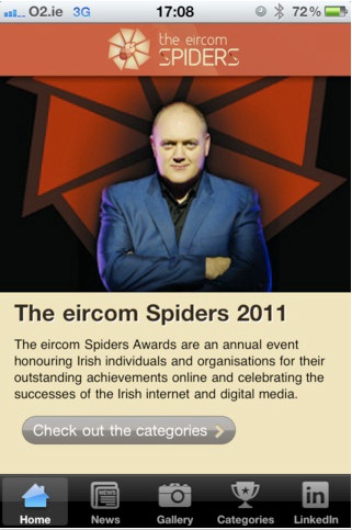 eircom spiders app itunes business & finance Gaumina Digital Agency eircom spider awards