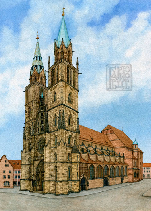 germany watercolor watercolour city