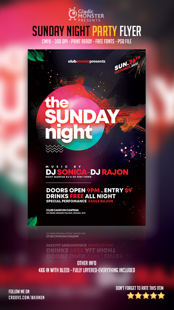 concert dj electro Event flyer night club party flyer poster print psd template