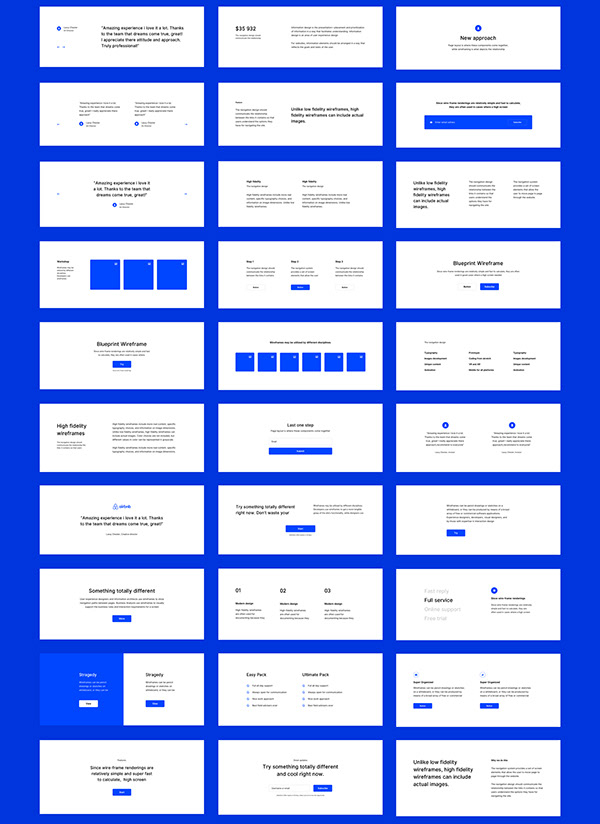 The Dot. Ready-to-go UI wireframe pack
