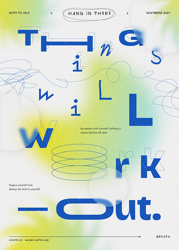 THINGS WILL WORK OUT | Typographic Poster