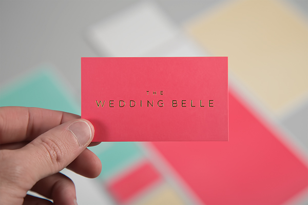 logo Stationery Collateral business card foil wedding boutique color gold
