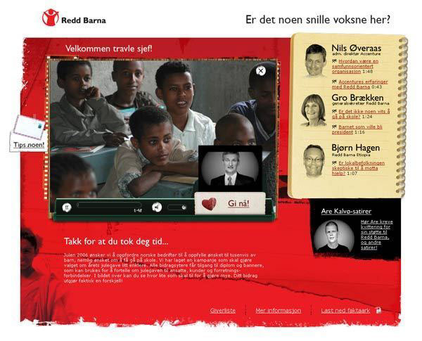 accenture Redd Barna Flash promo save the children campaign