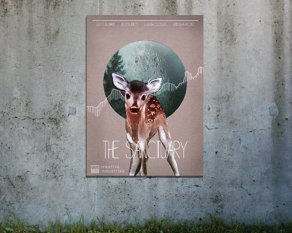 deer poster Poster Design film poster short film Nature Pencil drawing retouch