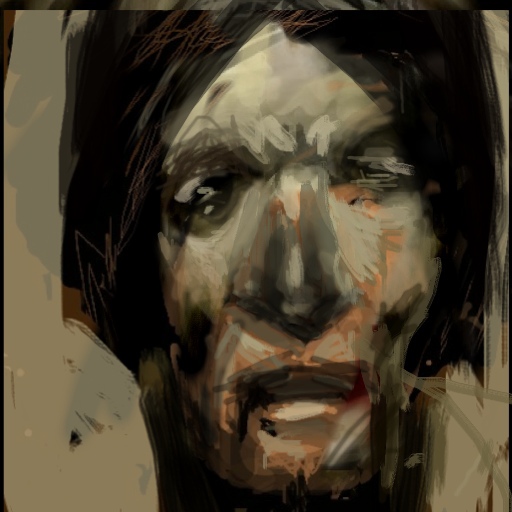ipod digital painting faces great big container dark Scary