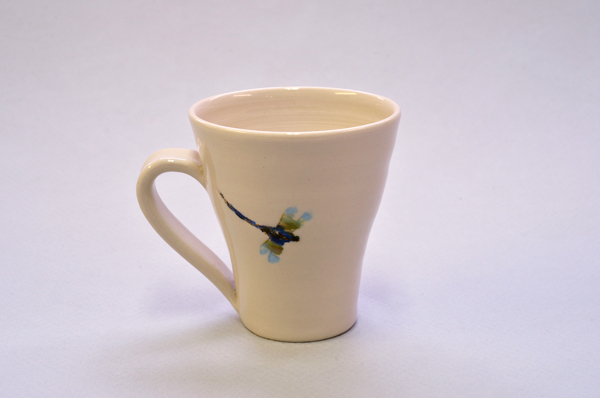 teapot cup porcelain clay  tea sets  dragon flies  slip decorated Bella Coola   British Columbia Canada  Canadian