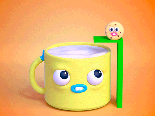 gifs Zbrush vray Maya 3D bffls cute quirky Fun Food 