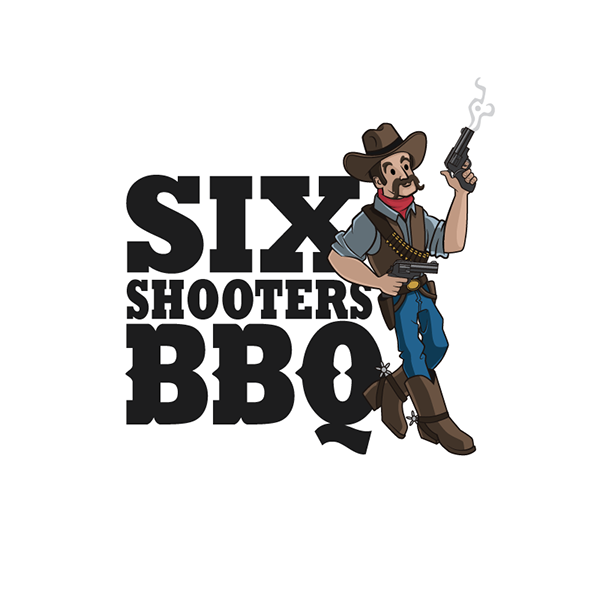 cowboy ranch six shooter BBQ western southern restaurant Food  Character cartoon