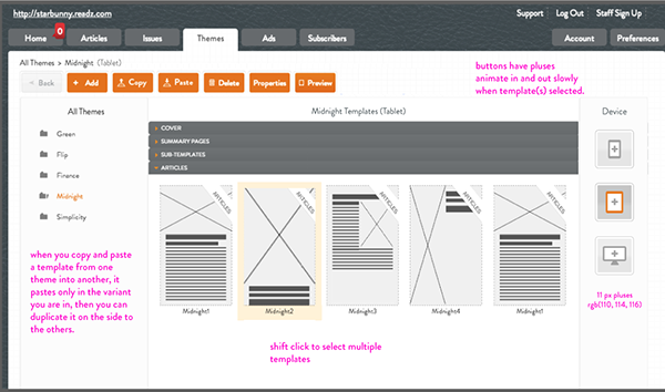 UI improvements Digital Publication UI Responsive Design online editor