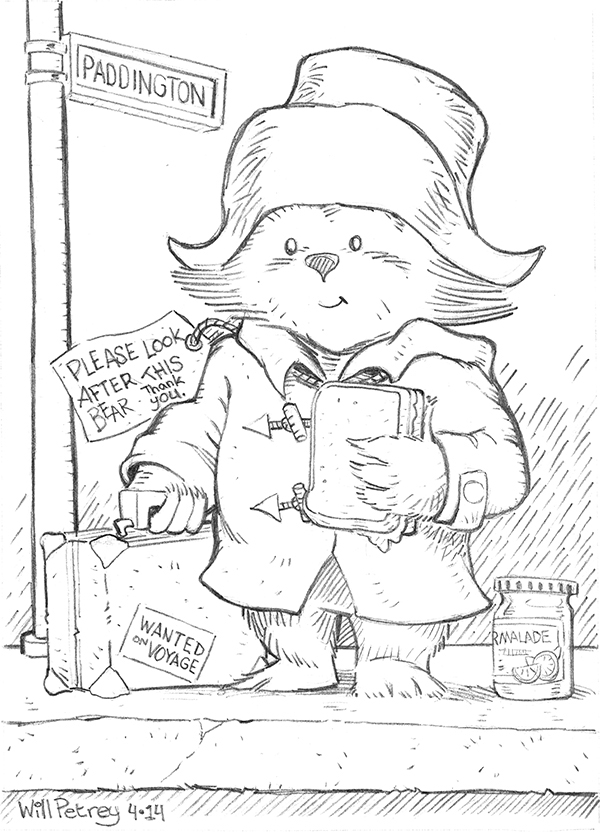 Paddington bear bear paddington red hat hat coat blue coat sketchbook @Daily_Doodle children book MangaStudio 5