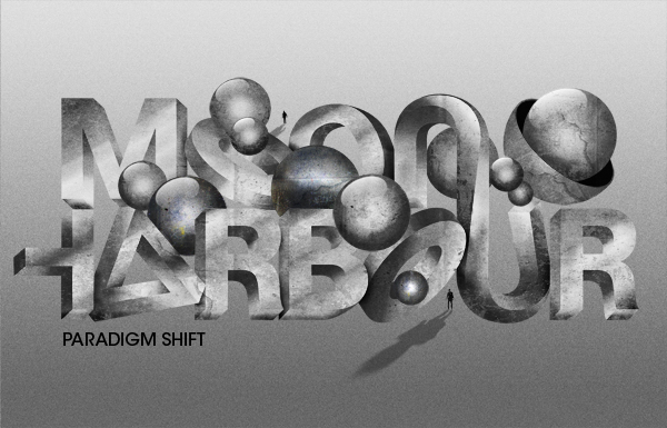 logodesign  typedesign custom type chrome shiny 80ies vintage