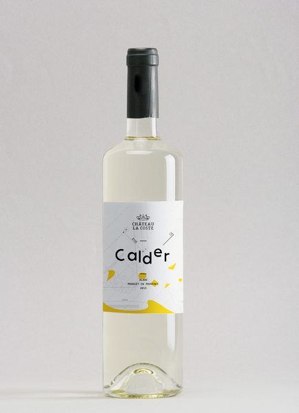 wine Label vin etiquette alcool Provence French bottle gerhy calder artist architectural font