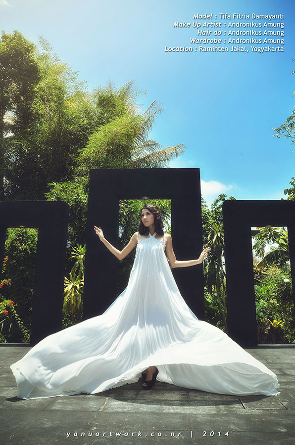 White bridal model
