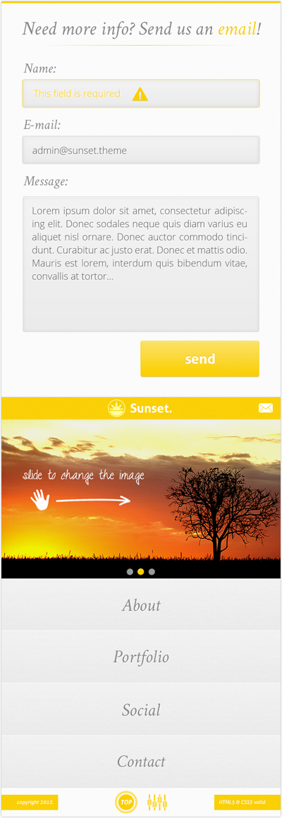 Web  Graphic design sunset mobile Theme
