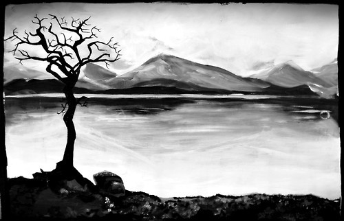 Loch Lomond Monotone Painting on Behance