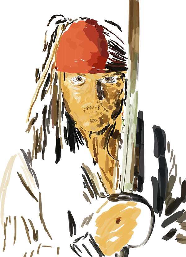 Jhonny Depp jack sparrow digital painting