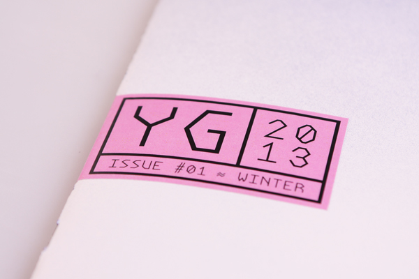 YG magazine experimental graphic design  8   border area graphic design spray paint cover gradient border area  handmade