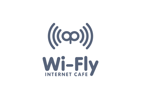 Wifly  Wi-fly logo identity colours