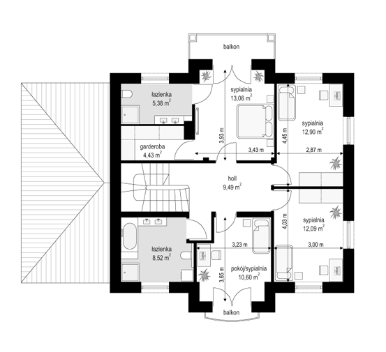 projekt domu domjednorodzinny willa rezydencja design Project home house