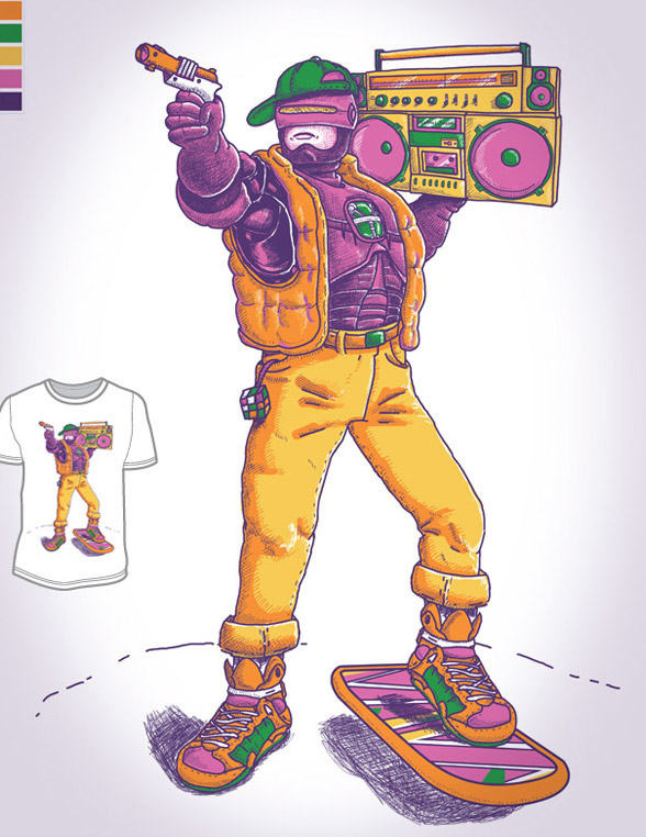 characters light pattern shirt horns colorful Tonny jimenez Tony Illustrator vector hoddie Los Angeles