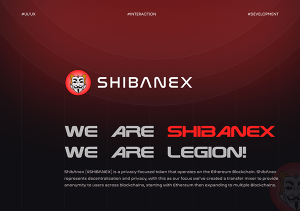 Shibanex - Decentralized Exchange Website Design