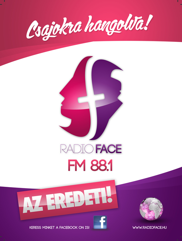 Radio face brand design graphic