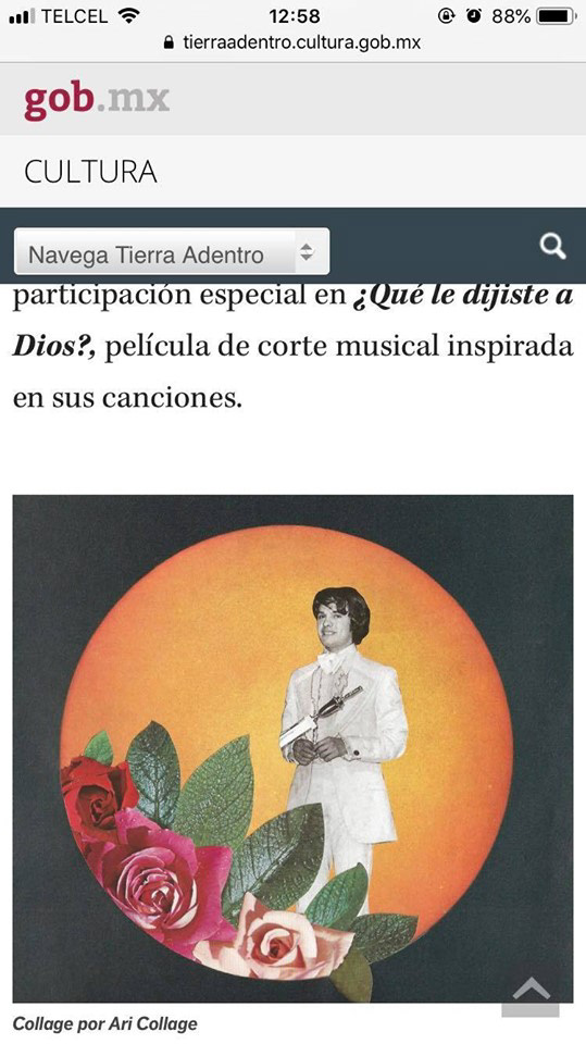 juan gabriel Divo collage ilustracion revista Publicacion tierra adentro mexico divo de juarez Musica Mexicana