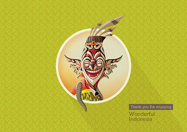 Borneo indonesia monster design Mascot illustrations Tandy Mackenzie monsters culture ITB dkv postcard bandung tourism Event