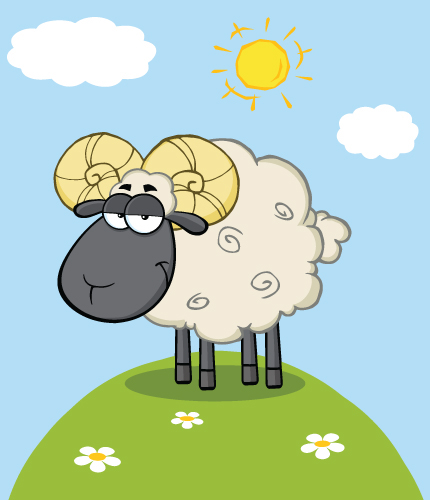 animals aries Astrology cartoon Character graphic Mascot sheep ram zodiac vector farm Horoscope newyear mountain