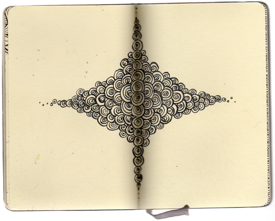 pattern pen linework ink book sketchbook moleskine Flowers