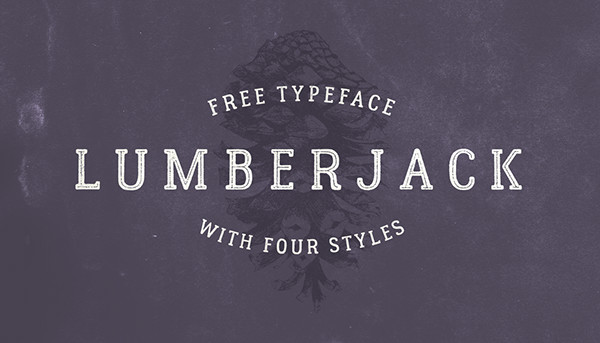 Lumberjack. Free font.