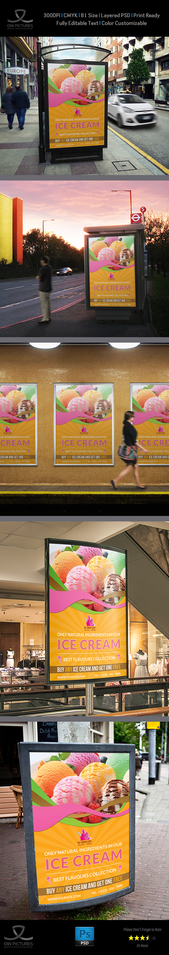ad advertisements billboard cafe cake Coffee drink energy flyer Food  ice cream institute market