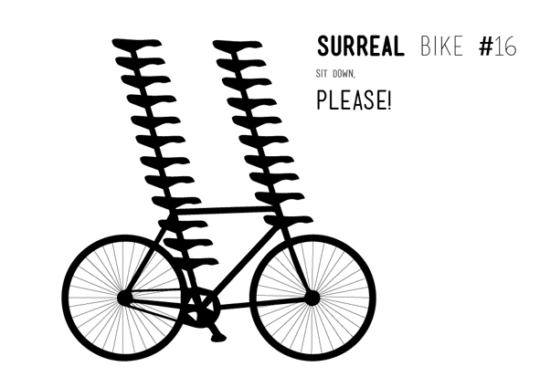 surreal Bicycle design Exhibition  gallery postcards poster surrealism bulthaup University madethis girl