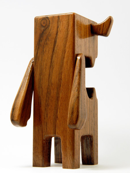 wood toy designer toy Urban toy carving hancrafted pepe smallstuffstudio