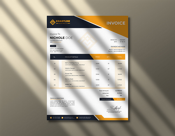 Invoice Folio | Corporate Invoice Design Templates