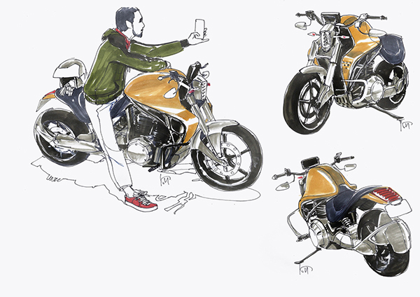 Concept Sketches design renders motorcycles transportation sketching