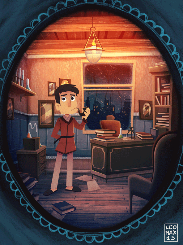 Sherlock Holmes animated illustration on Behance