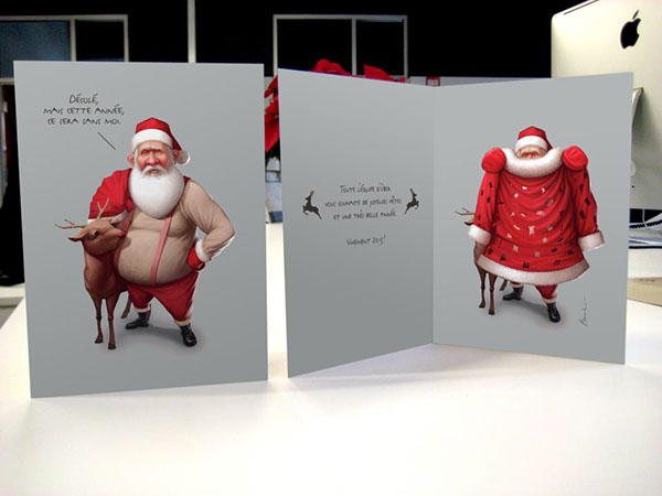 Père Noël  santa Santa Claus noel Carte card Christmas