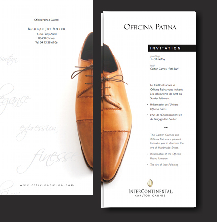 officina patina shoes identity Packaging logos monogram shoebox leather wood luxury brand print graphic pattern product Collateral ricardo pereira exemplaria Portugal