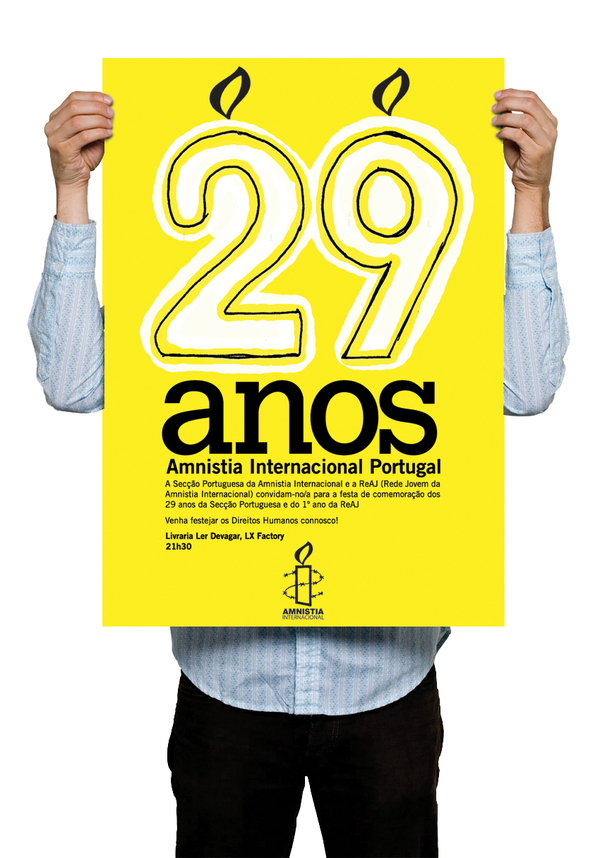 amnistia Portugal poster 29 anos amnesty lx factory lisboa