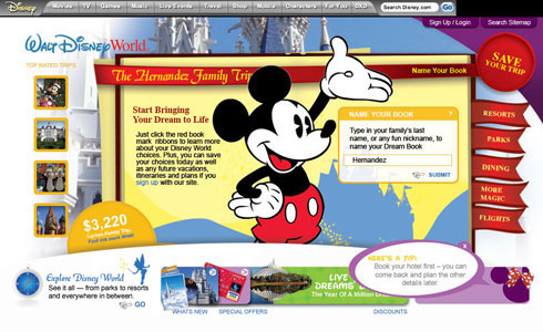 Walt Disney Website