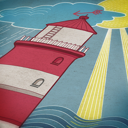 lighthouse vector adobe Illustrator Landscape sea Travel Travelling texture graphic SKY light storm photo color