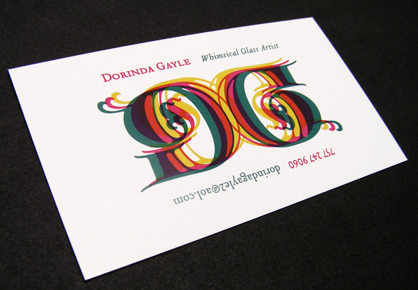 ambigram logo business card card Dorinda Gayle