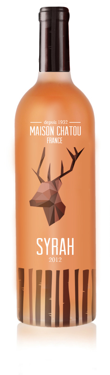 wine vin French Français bottle deer FOX