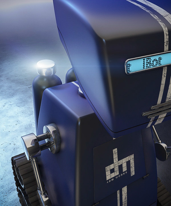 robot cinema 4d black 3D CG blue bug chrome IBOT sculpting 