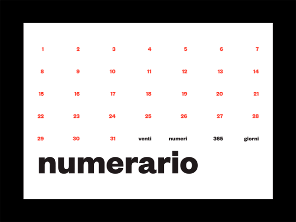 numerario Muschi&licheni Saverio Rociola francesco delrosso calendario atemporale calendar numbers type